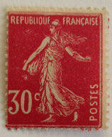 N°191 30 c. rose, type semeuse fond plein