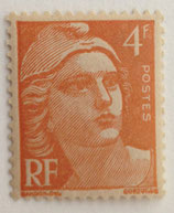 N°808 4 f. orange, Marianne de Gandon