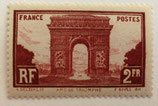 N°258  2 f. brun rouge, Arc de Triomphe