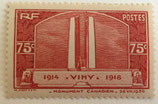 N°316 75 c. rouge-brun, Vimy