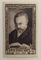 N°933 18 f. +5f. brun-violet, Jules-Henri Poincaré