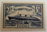 N°299  1 f. 50 bleu, paquebot Le Normandie