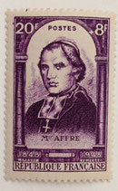 N°802 20 f. +8 f. violet, Mgr Denis-Auguste