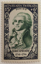 N°871 15 f. +6 f. vert, Robespierre