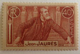 N°318 40c. brun-rouge, Jean Jaurès