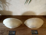 2x Terzani Mezza Luna wall lamp: a half-moon of handblown Murano glass