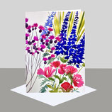 Watercolour Flowers Art Card