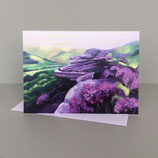 Purple Heather At Curbar Edge Art Card