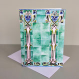 Buxton Art Nouveau Tiles Art Card