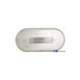 luz interior/exterior ovalada led blanca Fabricado en plástico cromado y cubierta de acero inox bruñido.    Ref: GS10403