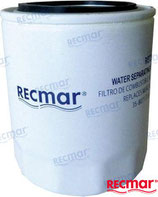 filtro gasolina 28 micras 4-7/16" Filtro combustible separador de agua Recmar.   Ref: REC855686