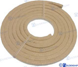 estopada blanca 10 mm. x 2 m. Empaquetadura trenzada a base de hilos acrílicos de alta calidad impregnados con PTFE y lubricante de rodaje. Exento de silicona.   Ref: GS38089