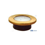 luz interior/exterior redonda dor 4" led Fabricado en nylon negro, cubierta de acero inox dorado y cristal translúcido.    Ref: GS10412