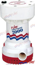BOMBA RULE-MATIC 2000-12V Bomba Rule. Medida: 124 x 121mm 47/8” x 43/4” Flujo velocidad: 2.000 GPH / 7.600 l/h  Referencia RU53S