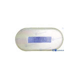 luz interior/exterior ovalada led azul Fabricado en plástico cromado y cubierta de acero inox bruñido.    Ref: GS10405