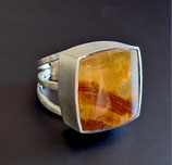 Unikatring aus 925 Silber mit Quarz mit Dendrit