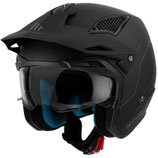 Casco Moto Jet Trial MT Helmets DISTRICT sv 22.06 Solid A1 Nero Opaco