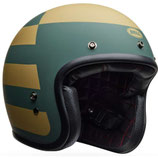 Casco Moto Jet Cafè Racer Bell CUSTOM 500 PARLOR EMERALD Oro Opaco