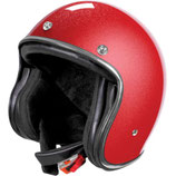 Casco Moto Custom Jet Stormer QUARTZ GLITTER Rosso Lucido