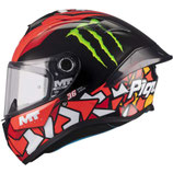 Casco Moto Integrale Mt Helmets TARGO S PIQUERAS B5 Rosso Lucido