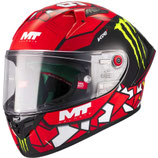 Casco Moto Integrale Mt Helmets KRE+ S PIQUERAS B5 Rosso Lucido
