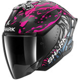 Casco Moto Jet Shark SKWAL JET CUP REPLICA REDDING Mat Nero Viola Blu