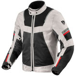 Giubbotto Moto Tessuto Rev'it TORNADO 4 H2O Argento Nero