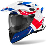 AIROH Casco Moto Adventure COMMANDER 2 REVEAL Blu Rosso