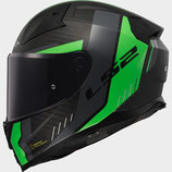 Casco Integrale Moto In Carbonio Ls2 FF811 VECTOR II CARBON GRID Verde Fluo Opaco