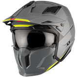 Casco Moto Trial Mt Helmet STREETFIGHTER SV S Solid A22 Grigio Lucido