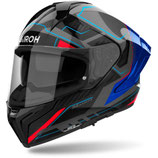 Casco Moto Integrale Airoh MATRYX ROCKET Blu Rosso Lucido