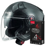 casco jet LS2 OF603 Infinity II CARBON GLOSS 4X Bundle