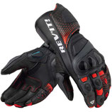 Guanti Moto Pelle Rev'it CONTROL Nero Neon Rosso