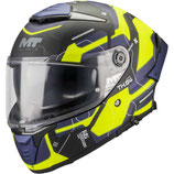 Casco Moto Integrale Mt Helmets THUNDER 4 SV LUMEX B27 Grigio Giallo Opaco