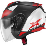 Casco moto Jet Givi X.25 TARGET Titanio Nero ROSSO
