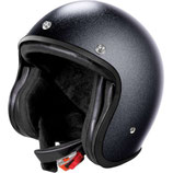Casco Moto Custom Jet Stormer QUARTZ GLITTER Nero Opaco