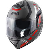 Casco Moto Modulare P/J Givi X30 PULSAR Titanio Opaco Nero Rosso