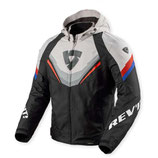 Giacca Moto Rev'it Quantum 3 H2O Nero Grigio chiaro