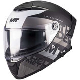 Casco Moto Integrale Mt Helmets THUNDER 4 SV WAVES B2 Bianco Nero Opaco