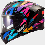 LS2 FF818 STORM III KAOS BLACK PURPLE BLUE
