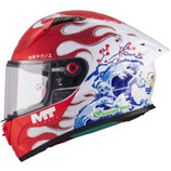 Casco Moto Integrale Mt Helmets KRE+ S YAMANAKA 2025 A5 Rosso Lucido