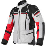 Giacca Moto Clover OUTLAND 2 WP Grigio Rosso Nero