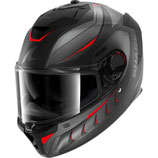 Casco Moto Integrale Shark SPARTAN GT PRO CARBON MEKARIUM Mat Carbon Antracite Rosso