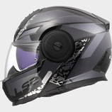 LS2 FF902 SCOPE II OXYD BLACK TITANIUM-06 CASCO MOTO MODULARE