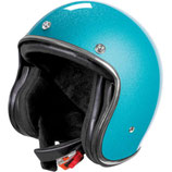 Casco Moto Custom Jet Stormer QUARTZ GLITTER TURCHESE Lucido