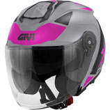 Casco moto Jet Givi X.25B TARGET ROSA