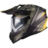 Casco Moto Integrale Off Road Mt Helmet TRACK SV QUESTOR B6 Verde Giallo Opaco