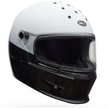 Casco Moto Integrale Bell ELIMINATOR CARBON DIVERGE Bianco Nero Opaco Lucido