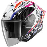 Casco Moto Jet Shark SKWAL JET CUP SPEED-FANCY Nero Bianco Arancio