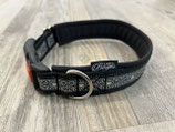 Hundehalsband "Spiegel schwarz/silber"